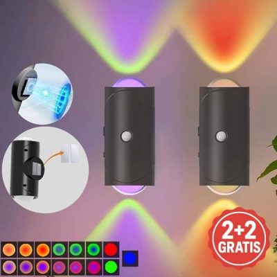 Интелигентна стенна лампа с датчик за движение (2 бр.) | AURAWALL 2+2 БЕЗПЛАТНО